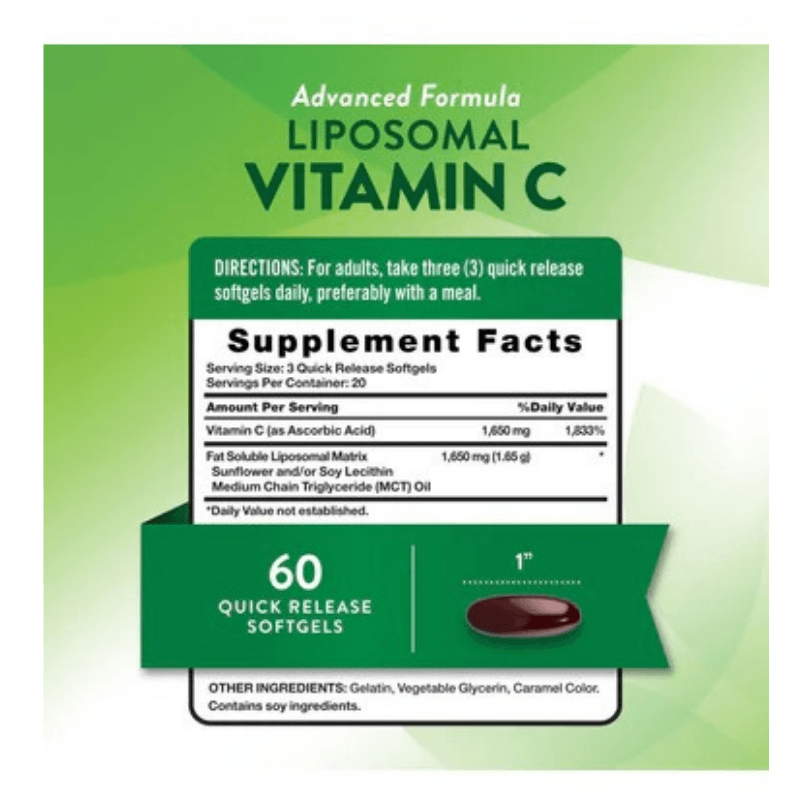 Natures Truth Liposomal Vitamin C QR softgels 60s