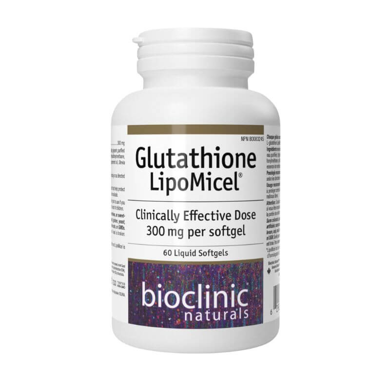 Bio Clinic Naturals Glutathione LipoMicel 300 mg 60 softgels