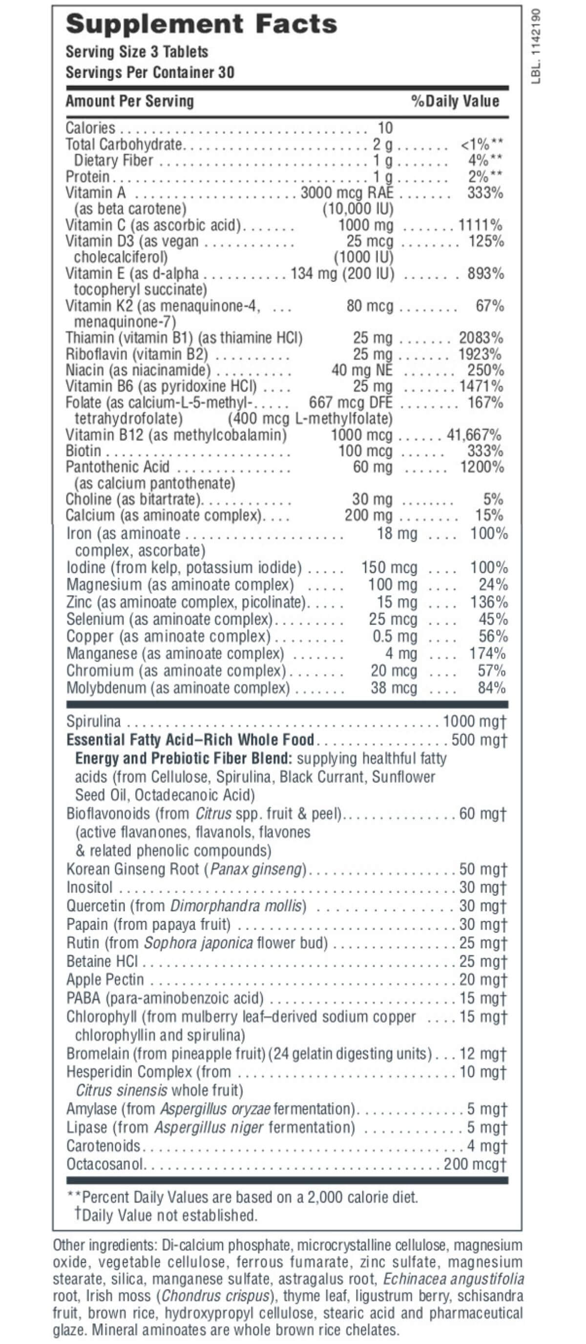 Nature's Plus Source of Life Multivitamins & Minerals 90s