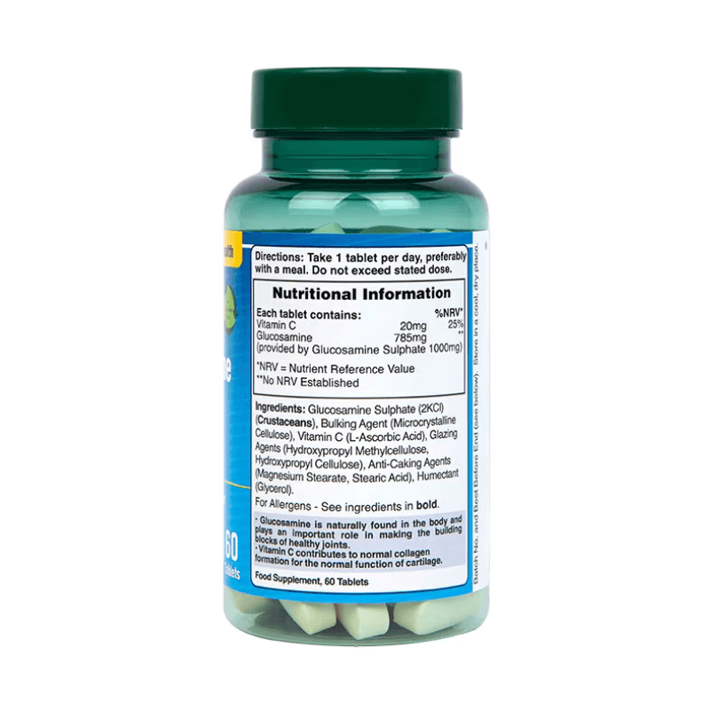 Holland Barrett Glucosamine Sulphate Vitamin C label