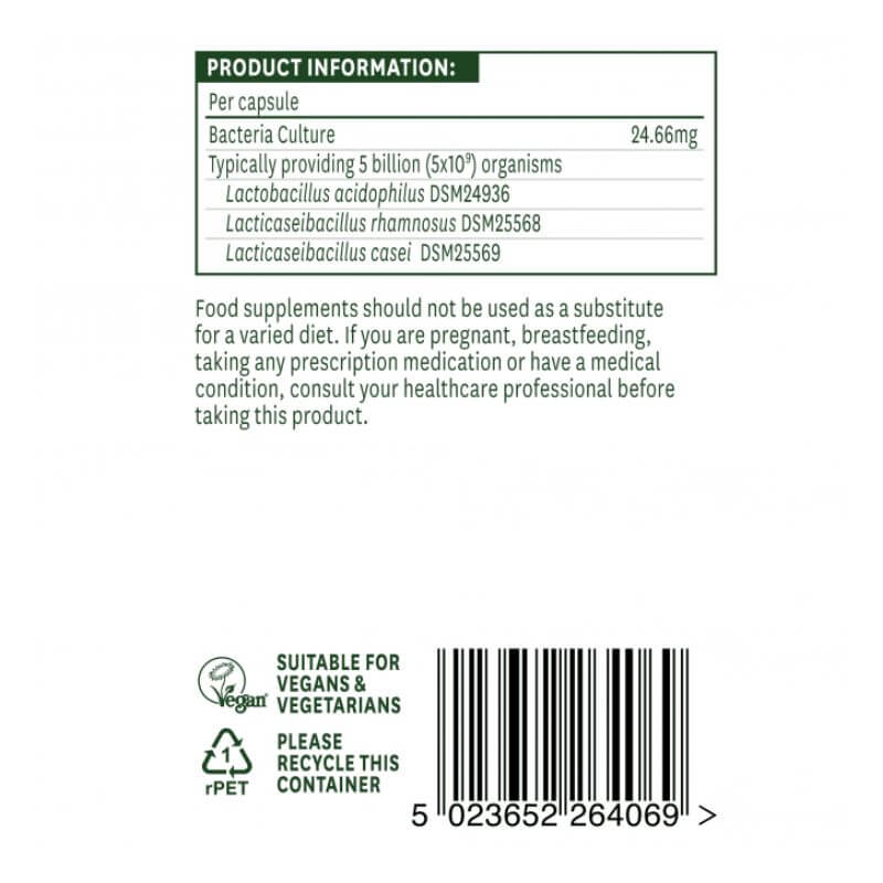 Natures Aid Acidophilus Complex Label