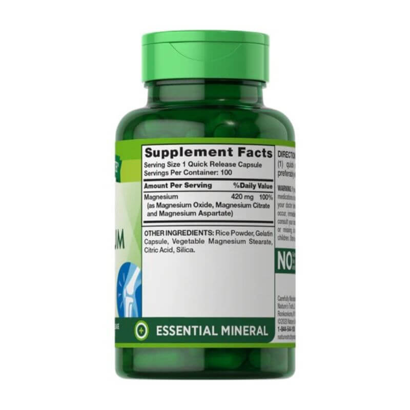 Natures Truth High Strength Triple Magnesium Complex Quick Release Capsules