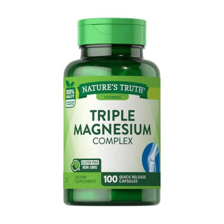 Natures Truth High Strength Triple Magnesium Complex Quick Release Capsules