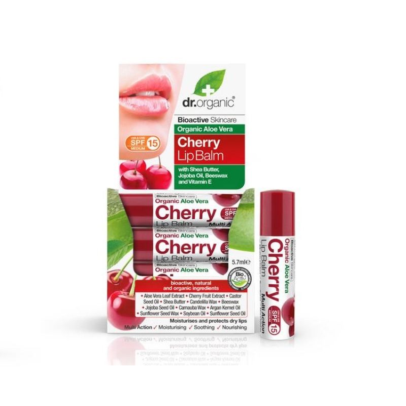 Dr. Organic Aloe Vera Cherry Lip Balm