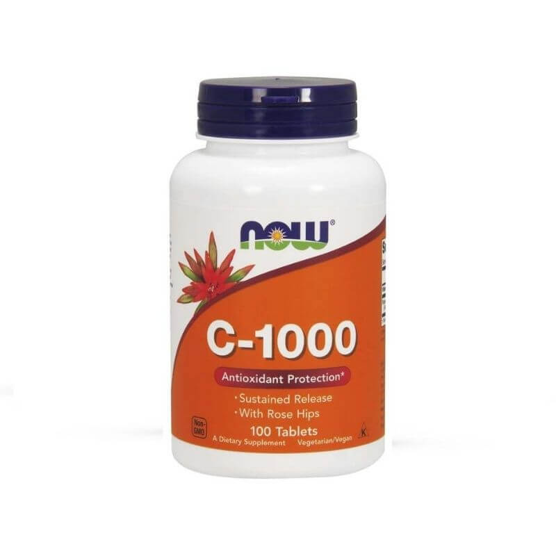 NOW Vitamin C 1000 mg Sustained Release with Rosehips 