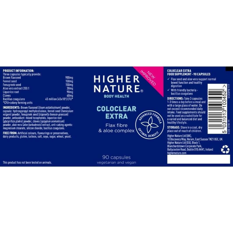 Higher Natrue Coloclear label